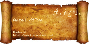 Amzel Éva névjegykártya